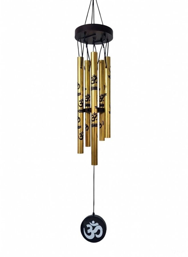 GJ Vastu Om Hanging Wind Chime for Home, Balcony and Bedroom Positive Energy with Good Sound (Gold) - 45 CM - Image 4